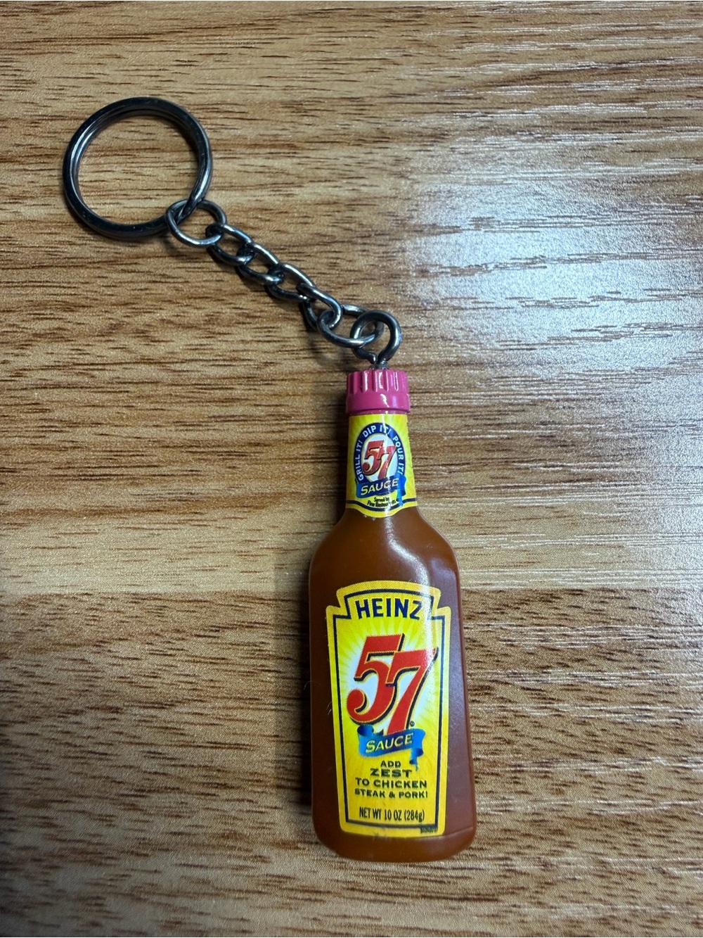 Mini Brands Heinz 57 Sauce Bottle Keychain - Yellow & Brown
